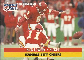 Nick Lowery Kansas City Chiefs 1991 Pro set NFL #184